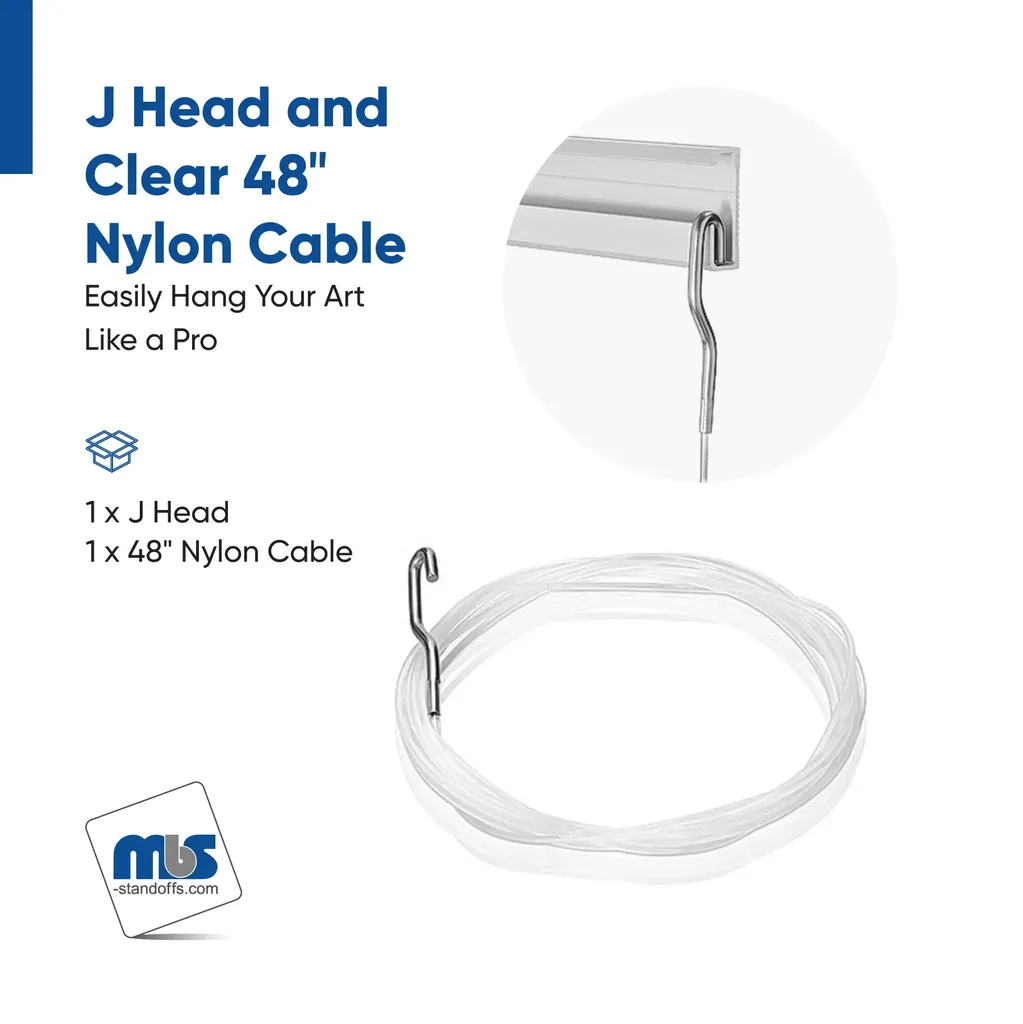 J Head Transparent Nylon Cable