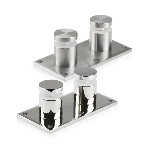 Dual Stainless Steel Glass Standoffs