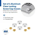 5/8" Diameter Flat Head Screw Covers - Set of 4