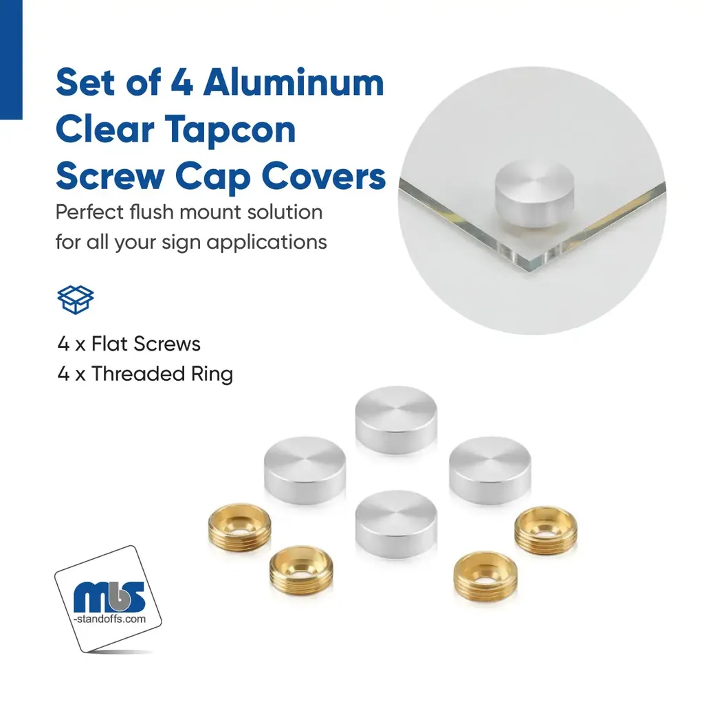 3/4" Diameter Screw Covers for 3/16" Diameter TAPCON Screw - Set of 4