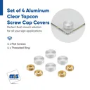 3/4" Diameter Screw Covers for 3/16" Diameter TAPCON Screw - Set of 4
