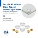 1" Diameter Screw Covers for 3/16" Diameter TAPCON Screw - Set of 4