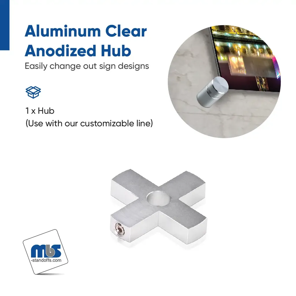 1-1/2" Diameter 4-Way Standoff Hubs