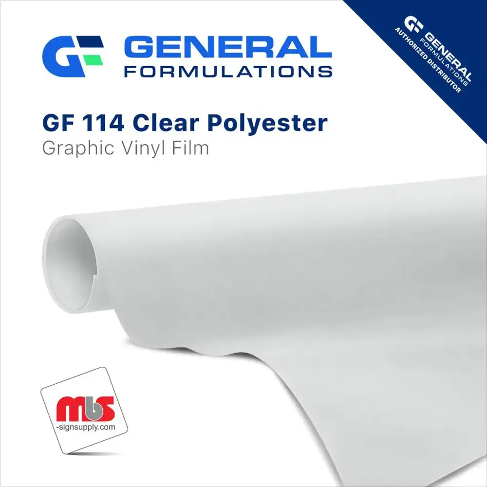General Formulations 114 Clear Glass Mounting Film w/ White Liner