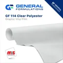 General Formulations 114 Clear Glass Mounting Film w/ White Liner