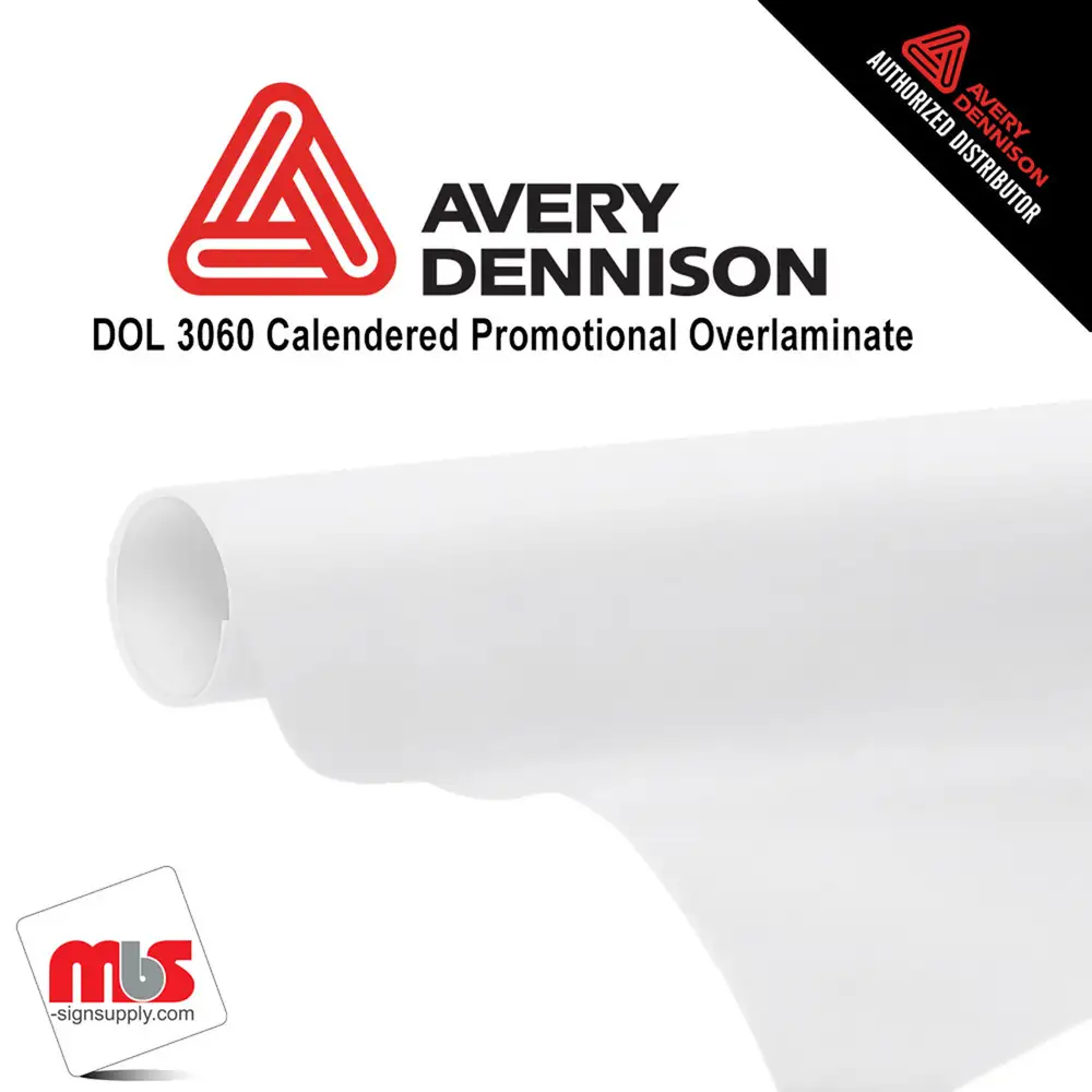 Avery DOL3060 Gloss Clear 2 year Short Term Unpunched 3.2 Mil Calendered Overlaminate (Color Code 103)