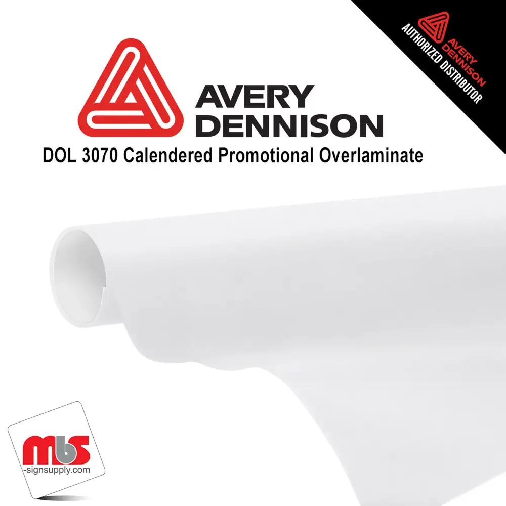 [ADOL3070-103-5450] 54'' x 50 yards Avery DOL3070 Luster Clear 2 Year Short Term Unpunched 3.2 Mil Calendered  Overlaminate (Color Code 103)