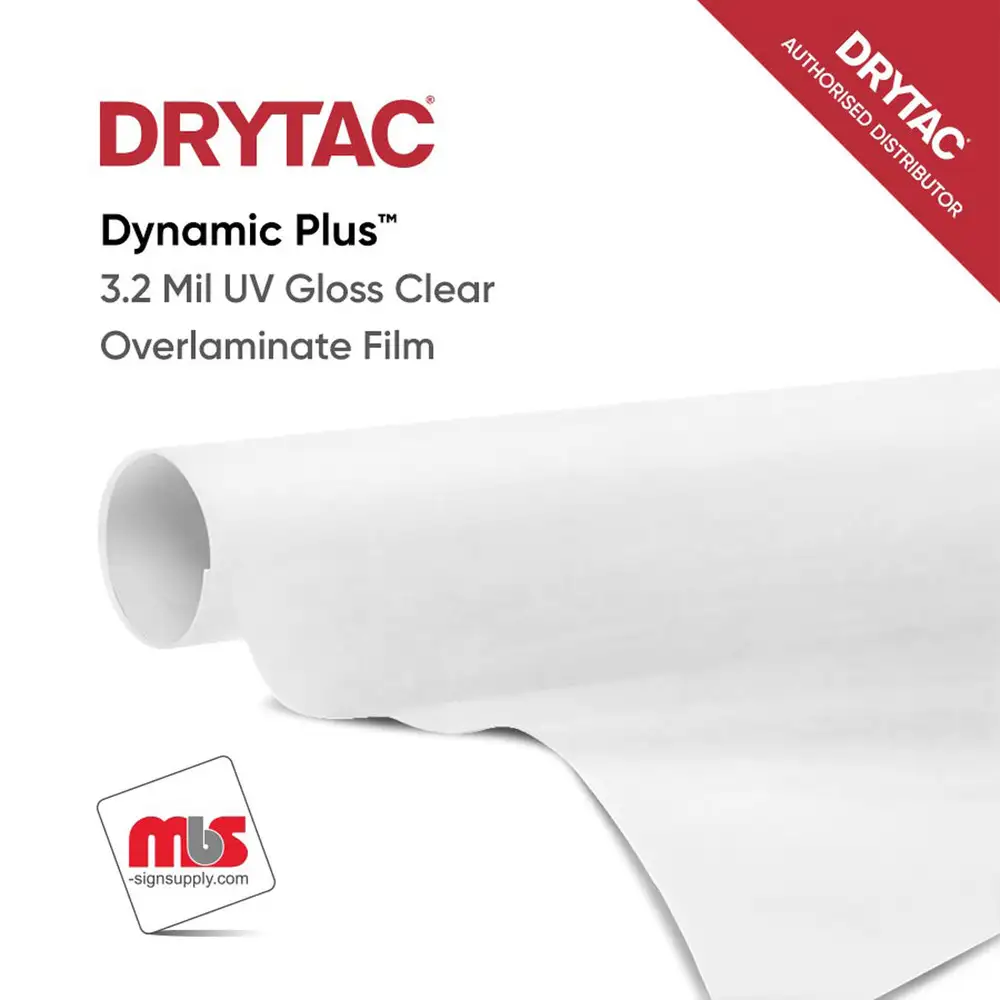Drytac Dynamic Plus UV Clear Overlaminate w/ Permanent Adhesive