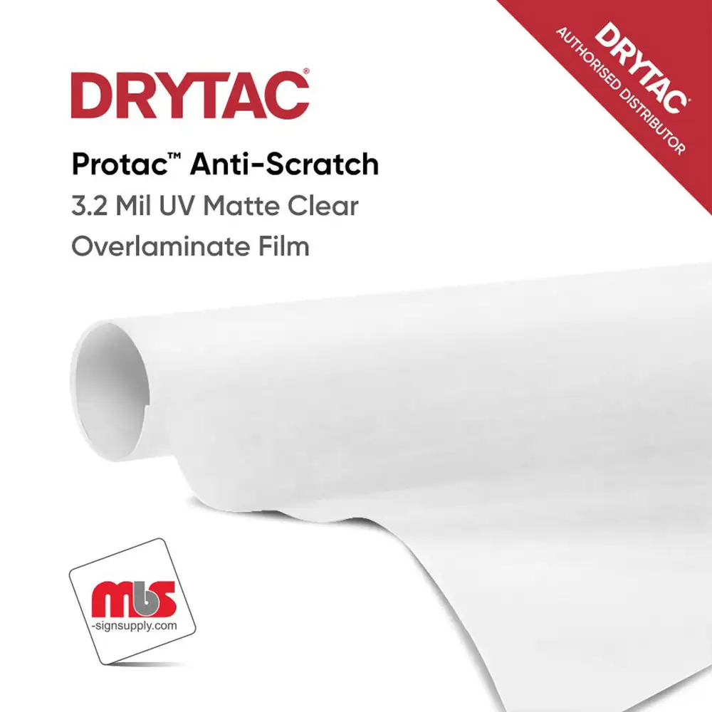 Drytac Protac Anti-Scratch UV Matte Clear Overlaminate w/ Permanent Adhesive