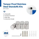 Marine Grade 316 Stainless Steel All in One Standoffs (Restored 13)