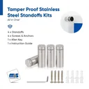 Marine Grade 316 Stainless Steel All in One Standoffs (Restored 27)