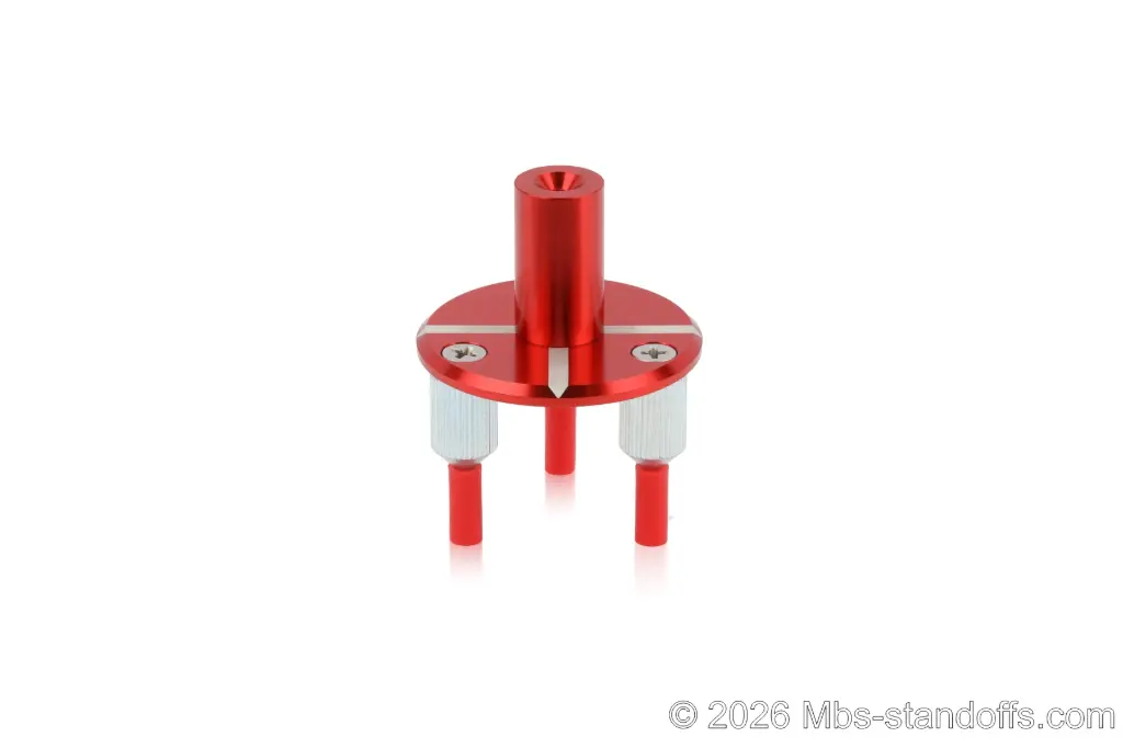CS15 3-Hole Mounting Plate Alignment Jig | Red Anodized Aluminum | Float Wine Display System