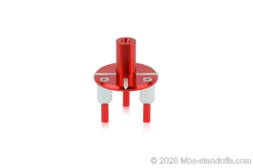 [CS15-IJ] CS15 3-Hole Mounting Plate Alignment Jig | Red Anodized Aluminum | Float Wine Display System