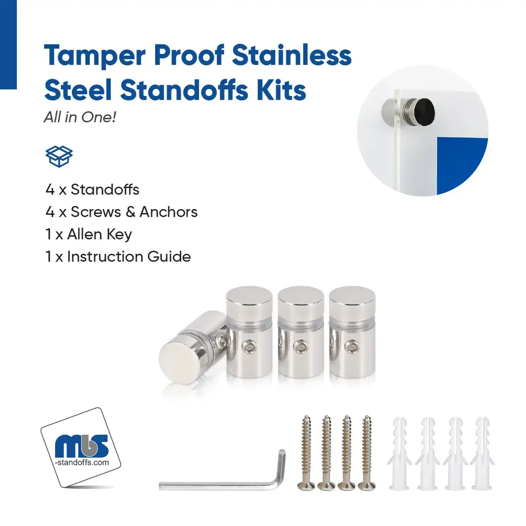 Outdoor Grade 304 Stainless Steel All in One Standoffs (Restored 540)