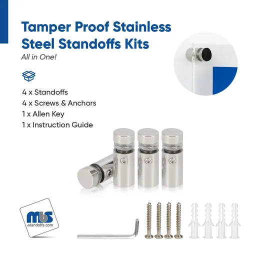 Outdoor Grade 304 Stainless Steel All in One Standoffs (Restored 542)