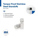 Outdoor Grade 304 Stainless Steel All in One Standoffs (Restored 543)