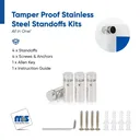 Outdoor Grade 304 Stainless Steel All in One Standoffs (Restored 544)