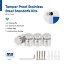 Outdoor Grade 304 Stainless Steel All in One Standoffs (Restored 550)