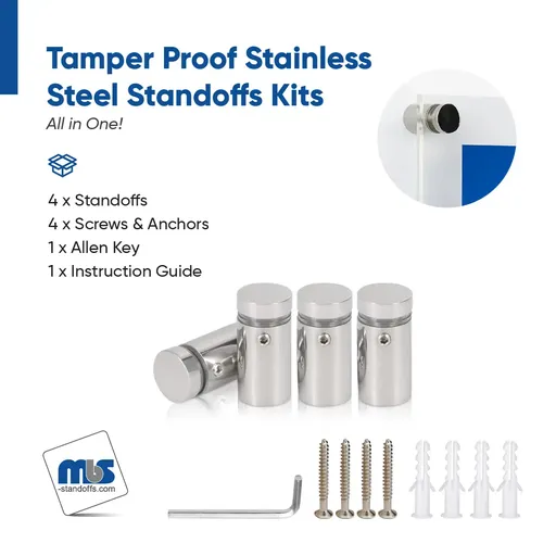 Outdoor Grade 304 Stainless Steel All in One Standoffs (Restored 554)