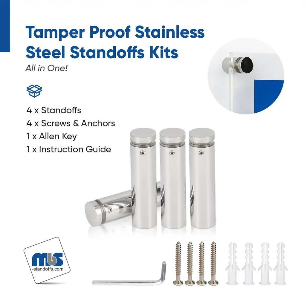 Outdoor Grade 304 Stainless Steel All in One Standoffs (Restored 568)