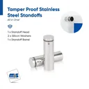 Outdoor Grade 304 Stainless Steel All in One Standoffs (Restored 577)