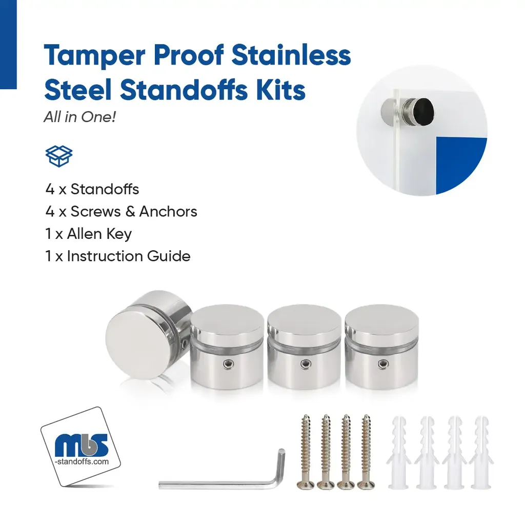 Outdoor Grade 304 Stainless Steel All in One Standoffs (Restored 580)