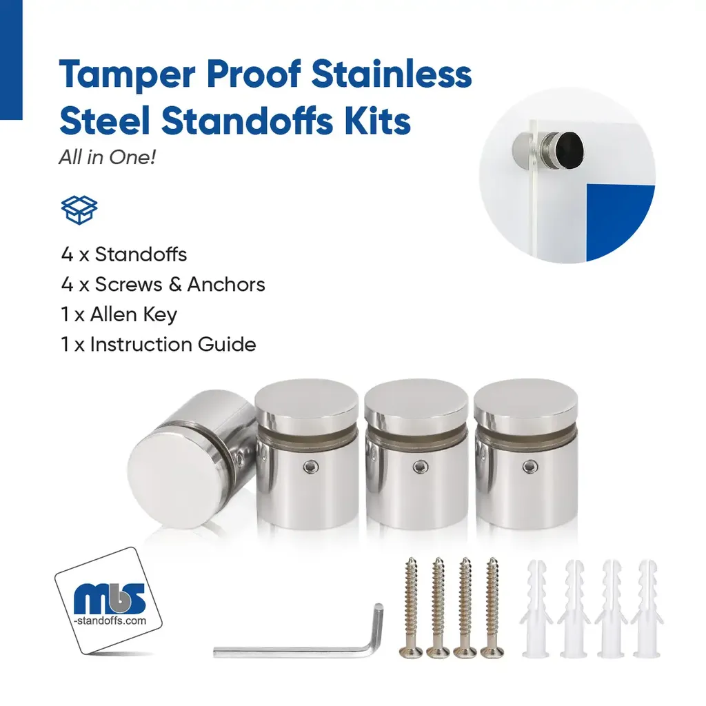 Outdoor Grade 304 Stainless Steel All in One Standoffs (Restored 582)