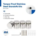 Outdoor Grade 304 Stainless Steel All in One Standoffs (Restored 582)