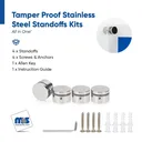 Outdoor Grade 304 Stainless Steel All in One Standoffs (Restored 590)