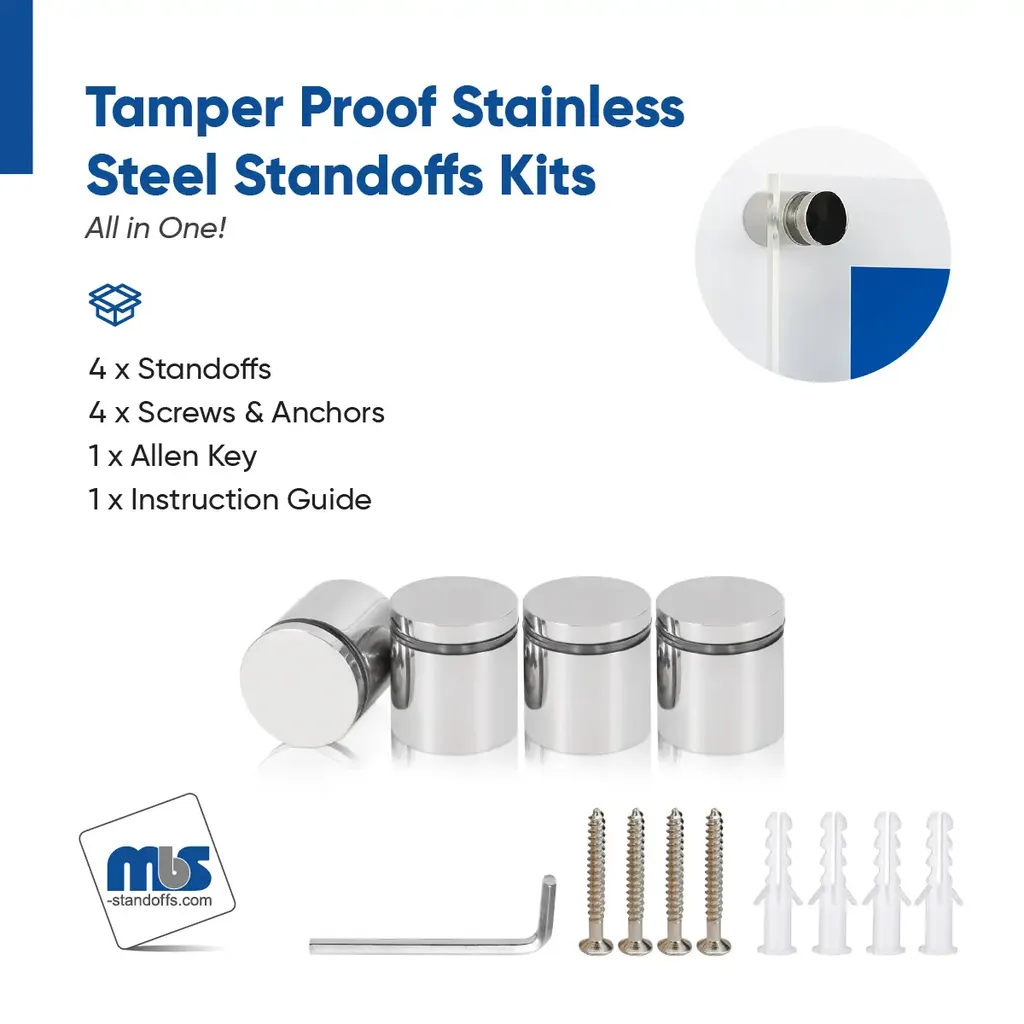 Outdoor Grade 304 Stainless Steel All in One Standoffs (Restored 594)