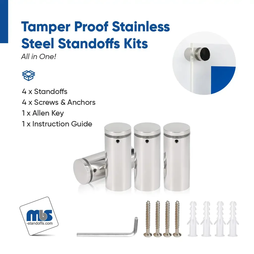 Outdoor Grade 304 Stainless Steel All in One Standoffs (Restored 598)