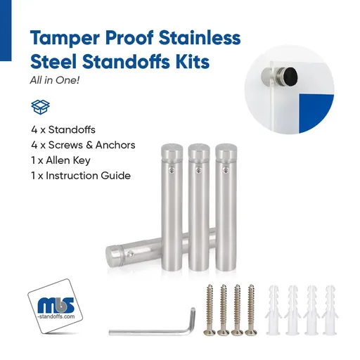 Outdoor Grade 304 Stainless Steel All in One Standoffs (Restored 608)