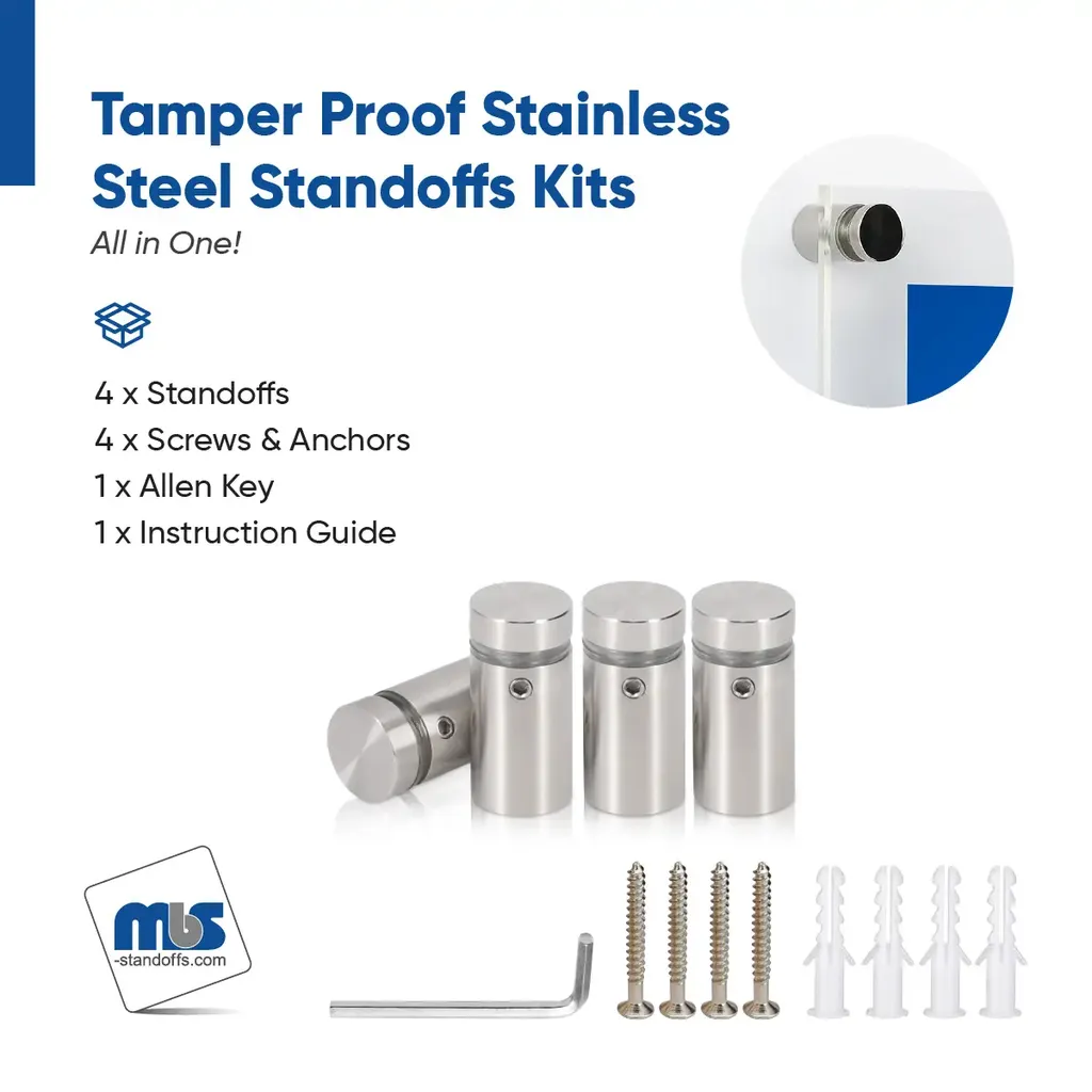 Outdoor Grade 304 Stainless Steel All in One Standoffs (Restored 614)