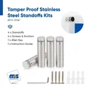 Outdoor Grade 304 Stainless Steel All in One Standoffs (Restored 628)