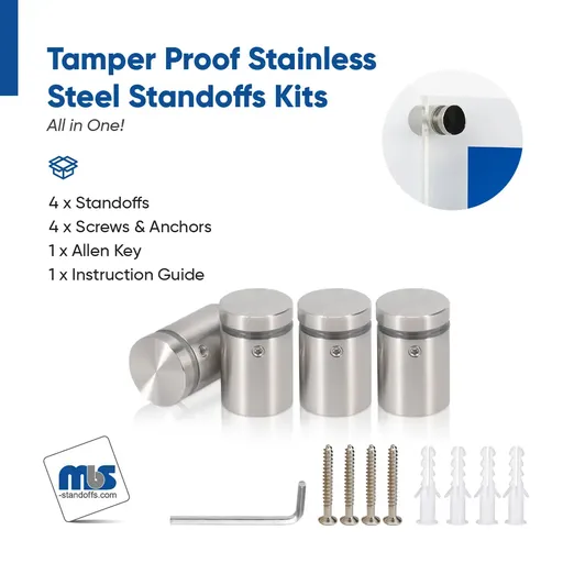 Outdoor Grade 304 Stainless Steel All in One Standoffs (Restored 634)