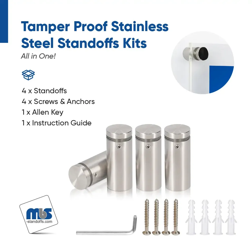 Outdoor Grade 304 Stainless Steel All in One Standoffs (Restored 636)