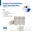 Outdoor Grade 304 Stainless Steel All in One Standoffs (Restored 636)