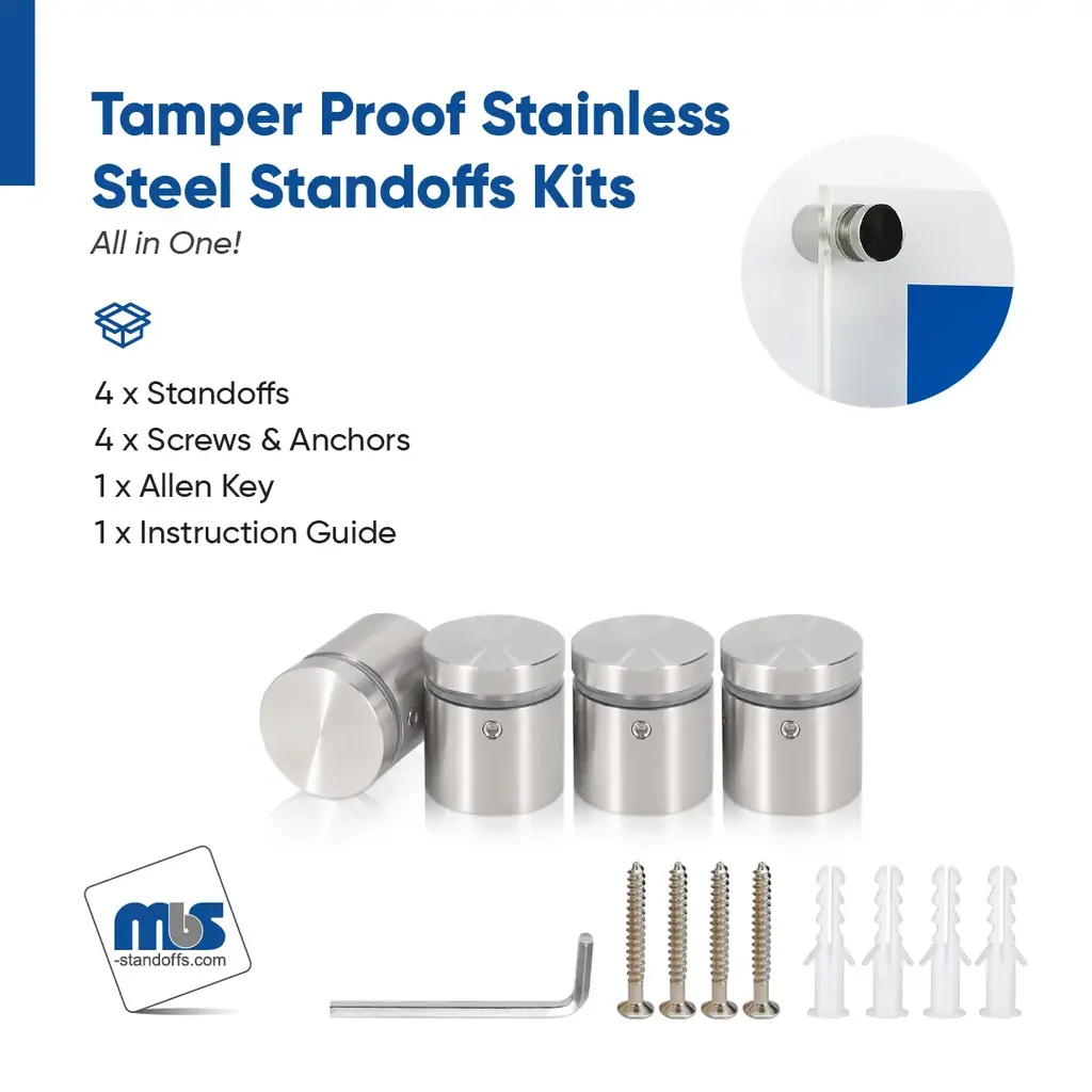 Outdoor Grade 304 Stainless Steel All in One Standoffs (Restored 642)