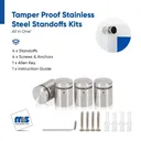 Outdoor Grade 304 Stainless Steel All in One Standoffs (Restored 644)