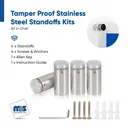 Outdoor Grade 304 Stainless Steel All in One Standoffs (Restored 646)
