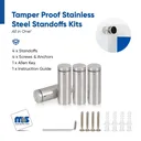 Outdoor Grade 304 Stainless Steel All in One Standoffs (Restored 648)