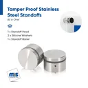 Outdoor Grade 304 Stainless Steel All in One Standoffs (Restored 649)