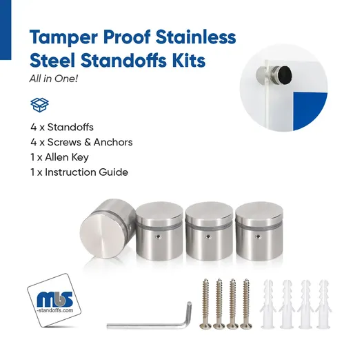 Outdoor Grade 304 Stainless Steel All in One Standoffs (Restored 652)