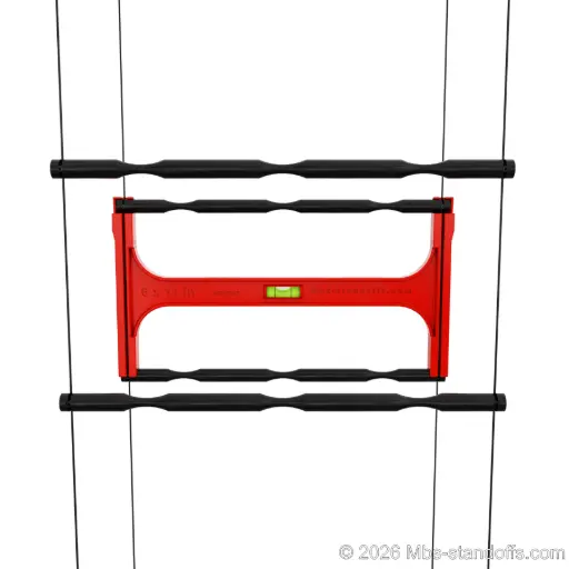 [JCPF-03] Triple-Bottle Peg Front Installation Jig for 1/16" Cable | 12"x6.5" Spacing | Float Wine Display | 12"x6.5"