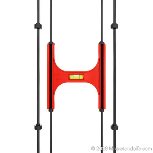 [JR6SF-01] Single-Bottle Shelf Front Installation Jig for 1/4" Rod | 6" Spacing | Float Wine Display | 5.25"x6"