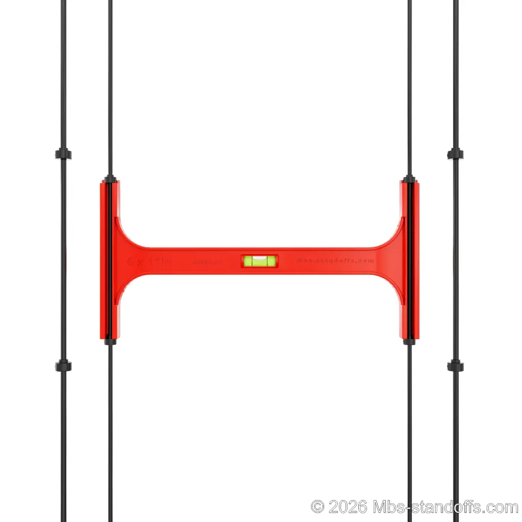 Triple-Bottle Shelf Front Installation Jig for 1/4" Rod | 6" Spacing | Float Wine Display | 11.75"x6"