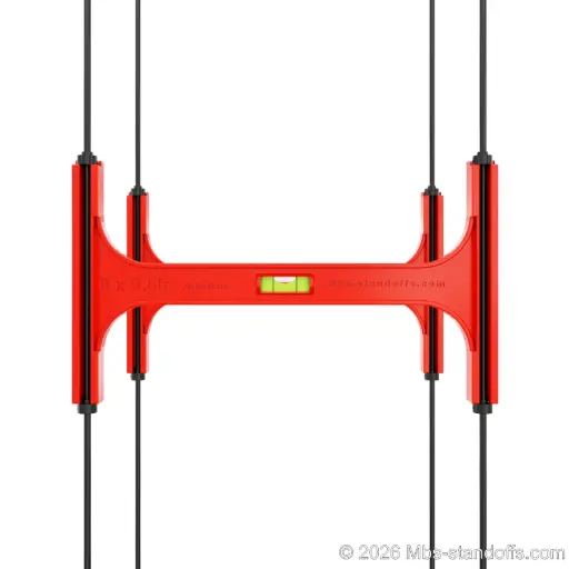 [JR6SS-01] Universal 1/4" Rod Shelf Side-Mount Jig | 6" × 9.5" Spacing | Sold as Pair | Float Wine Display | 9.75"x6"