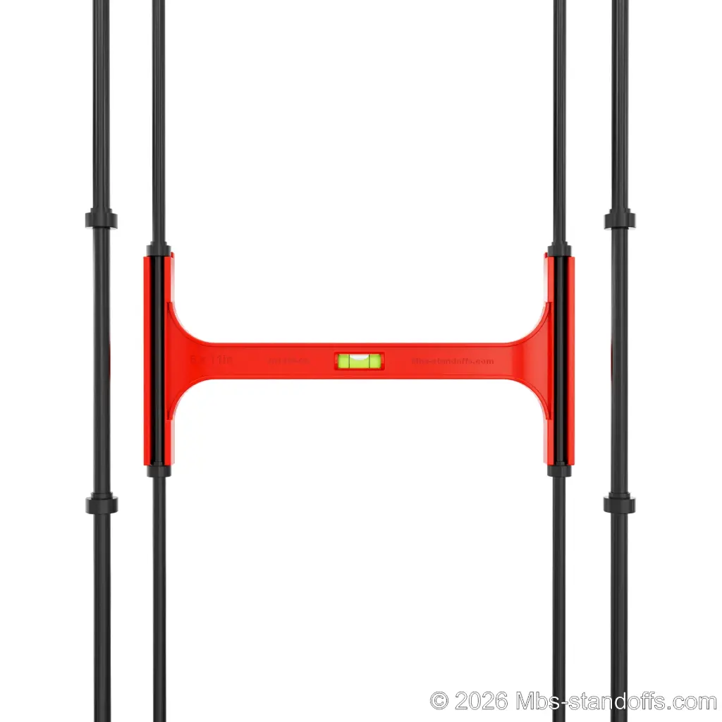 Triple-Bottle Shelf Front Installation Jig for 3/8" Rod | 6" Spacing | Float Wine Display | 11.75"x6"