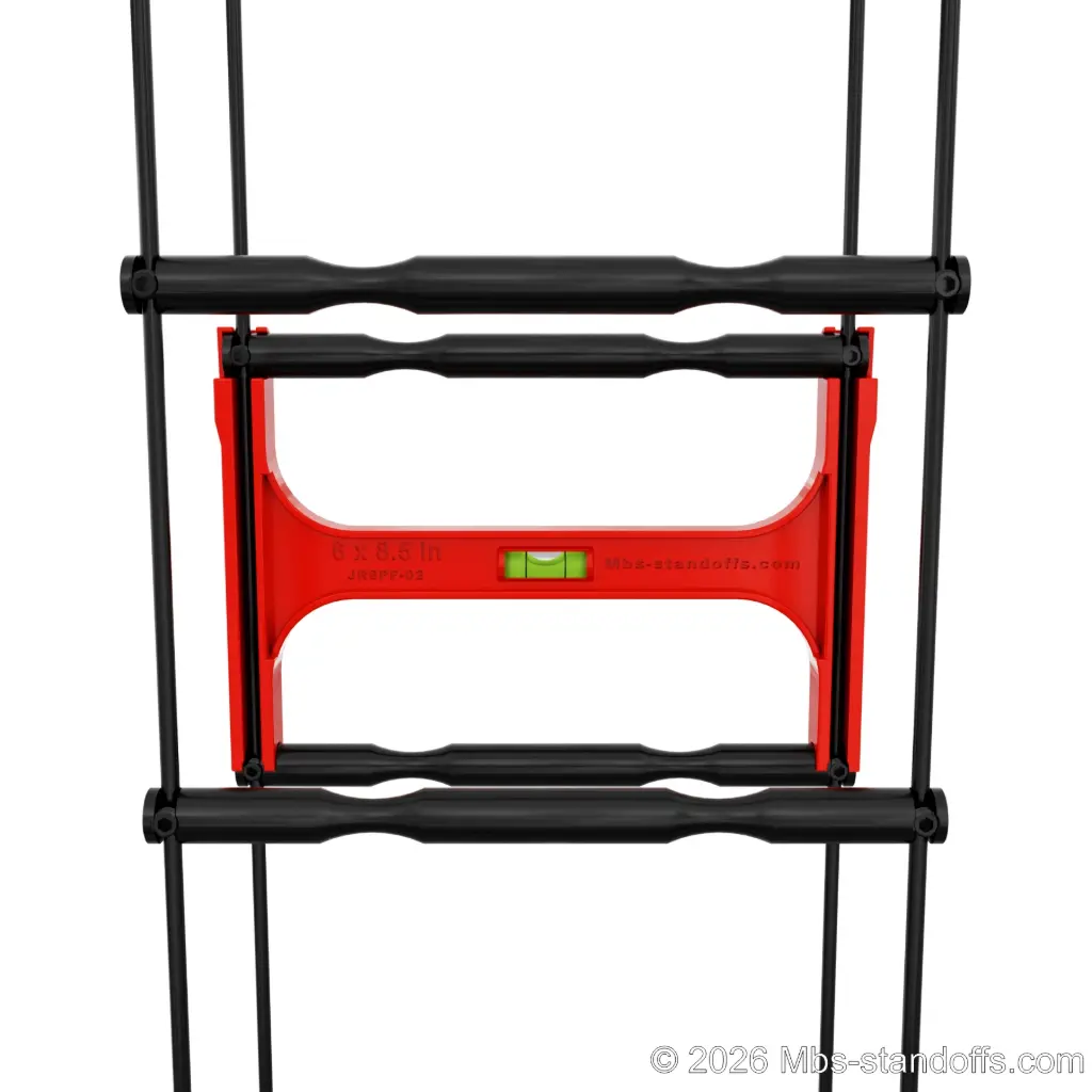 Double-Bottle Peg Front Installation Jig for 1/4" Rod | 9.5"x6.5" Spacing | Float Wine Display