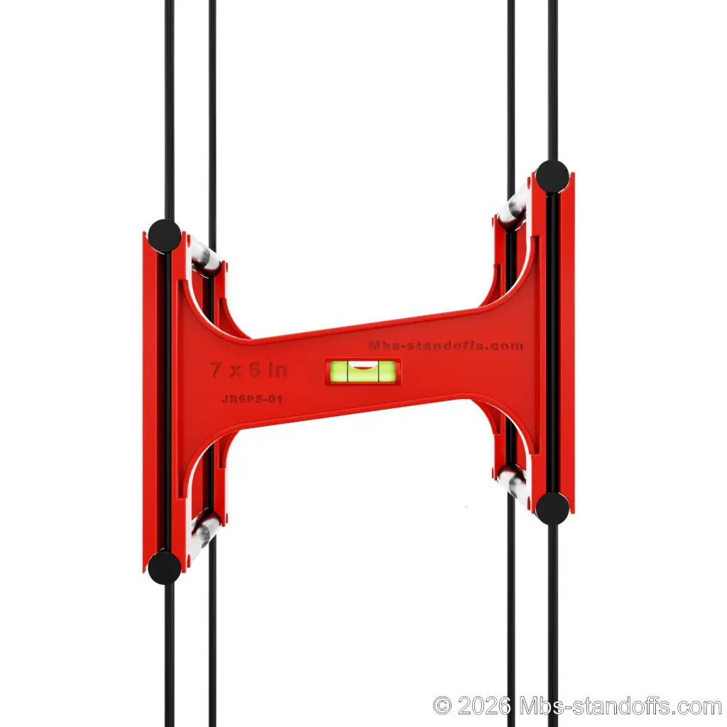 Universal 1/4" Rod Peg Side-Mount Jig | 7" × 6" Spacing | Sold as Pair | Float Wine Display | 8"x7.25"